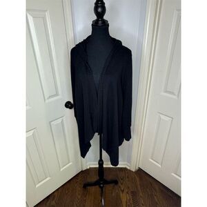 Torrid Women's Hooded Cardigan Sweater Black Size 2 Casual Fall